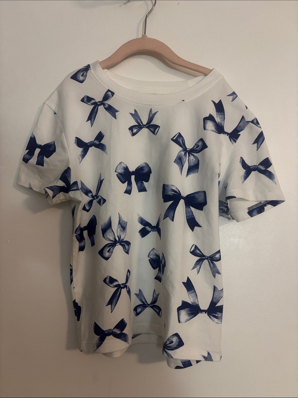 Homegirl Society Girls Navy Bow T-shirt Medium